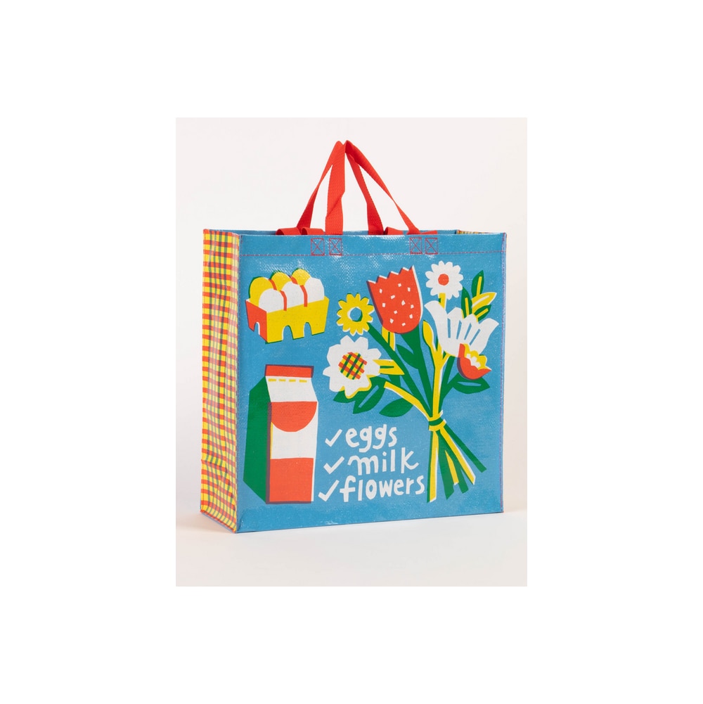 BlueQ, Tote, Novelty, Art & School, Unisex, Shopper, Eggs, Milk, Flowers, 676206